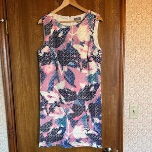 Neiman Marcus Multicolor Floral Midi Dress